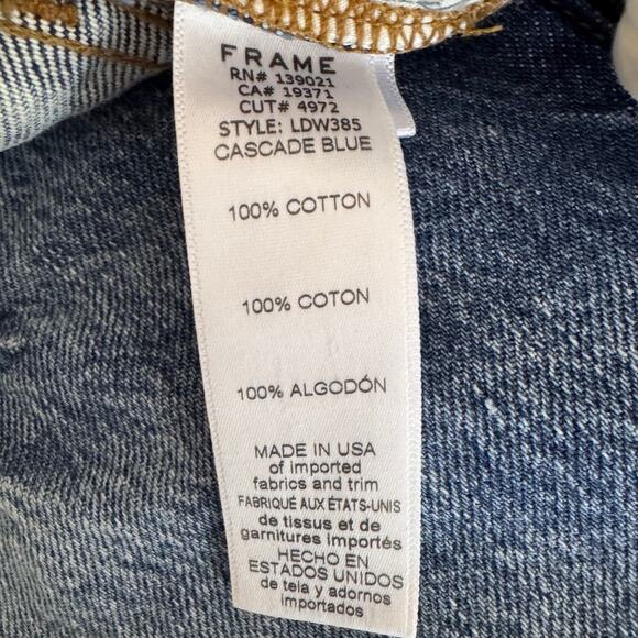FRAME Le Drew Bootcut Cotton Jeans in Cascade Blue Size 28 LDW385 - Picture 7 of 7